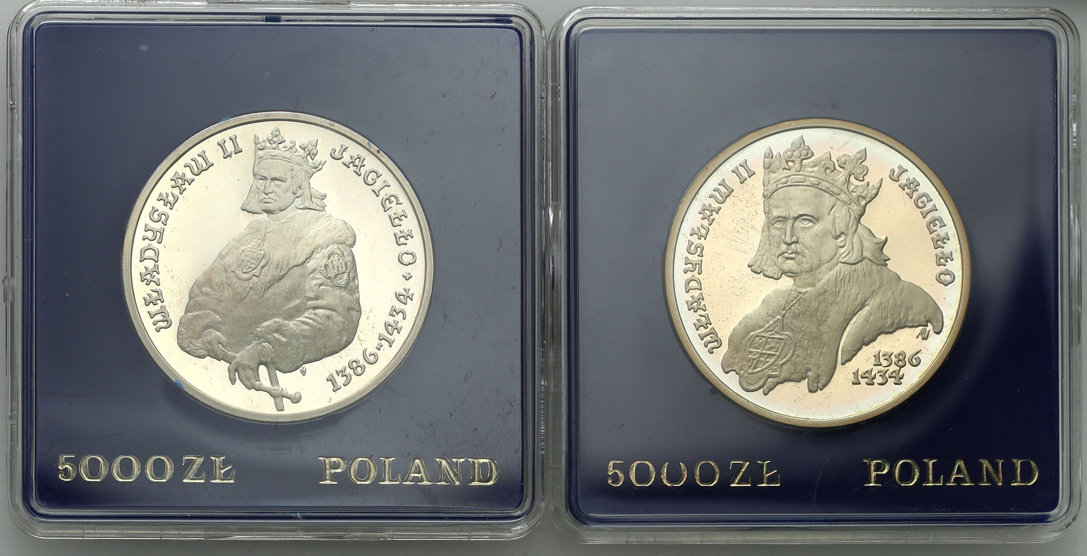 PRL. 5000 złotych 1989 Władysław Jagiełło, popiersie i półpostać